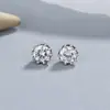 Pendientes de tachuela de una semana para mujer Plata de ley 925 nuevo simple ins Combinan con todo Tachuela para el cartílago de la oreja Personalidad moda Lujo ligero Temperamento Joyería para la oreja