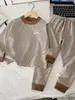 Conjunto de ropa interior térmica antibacterial para niños de otoño e invierno 10A, sin costuras, para niños y niñas, transpirable, absorbente de sudor, a rayas