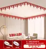 Set de Decoración de Habitación de Boda para la Decoración del Techo del Novio, Nuevo Dormitorio y Sala de Estar de la Novia, Decoraciones Colgantes con Caracteres de Doble Felicidad, Guirnaldas de Boda