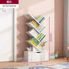 Estantería Pequeña Almacenamiento Forma de Árbol de Pie Gabinete de Dormitorio Estante de Almacenamiento para Sala de Estar Hogar Estantería Estrecha Creativa de Múltiples Niveles