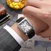 Reloj casual para hombre Roma cuadrado de hombre moda simple correa tipo tanque un generación de pelo