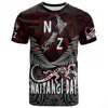 (Tecido Semelhante ao Algodão 170g) Camiseta Casual Fashionável de Manga Curta com Gola Redonda e Estampa Tribal Maori da Nova Zelândia em Desenho Animado 3D