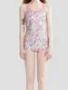 Maiô de Uma Peça Feminino para Competição Perna Curta Estilo Novo Man Hua Yun Piscina Especial Fonte Termal Super Bonito