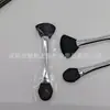 Brocha Facial en Forma de Abanico con Cerdas Suaves, Cepillo Limpiador de Silicona de Doble Cabeza para Aplicar Base Facial, Crema y Productos de Belleza