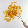 Folhas de bordo artificiais de outono e árvores de bordo feitas de fábrica, acessórios para arranjos florais, decoração de casa para shoppings, bordo artificial para o Dia de Ação de Graças