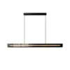 Lustre de restaurante, designer italiano minimalista de luxo leve, novo vidro, tira linear de alta qualidade, mesa de ilha de sala de chá, alumínio