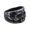 Anillo de cabeza de fantasma de calavera estilo punk europeo y americano anillo retro divertido AliExpress nuevo al por mayor de fábrica
