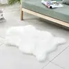 Cor multicolor felpudo longo pelúcia fofa pelo sintético artificial pelo de animal tapete para sofá de sala quarto tom terra