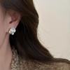 Pendientes Pequeños de Camelia Estilo Chanel con Aguja de Plata S925 para Mujer 2026 Nuevos Pendientes Franceses de Lujo Ligero de Alta Gama Super Hada