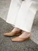 Sandálias Mule Femininas Chuyuji de Calçar com Salto Anabela e Bico Fino, Design Trançado, para Uso Externo