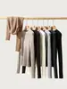 Suéter de tricô com gola redonda CHAO fino 100% lã Merino Yangzi, 48 unidades, para mulheres, blusa básica afuniladora para o outono