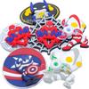 Novedad Más Vendida para Niños Cool Spider-Man Etiqueta de Plástico Sello de Goma DIY Molinillo de Viento Giratorio Divertidos Accesorios para Ropa