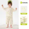 Compre 2 e ganhe 3 yuans de desconto Conjunto de Pijama Infantil Família Dudu Roupa de Casa de Verão para Meninos Roupas de Verão Roupas para Bebês Meninas