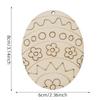Huevos de Madera de Pascua con Cuerda de Cáñamo Decoración de Fiesta Navideña Colgante Artesanías con Virutas de Madera DIY para Niños Hogar