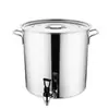 Contenedor sellado de acero inoxidable 304 de grado alimenticio para almacenar aceite de cocina, con grifo, adecuado para almacenar vino, aceite, arroz y harina