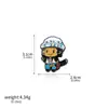 Mercancía de Anime Broches de One Piece: Luffy Sombrero de Paja, Zoro, Ace, Insignias de Barco Pirata