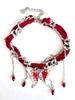 Colar Choker Borboleta Vermelha Veludo com Franjas Doce e Cool Personalidade Exagerada Estilo Gótico de Nicho Corrente para Clavícula Corrente de Pescoço para Mulheres