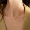 Diseño Nicho Arcoíris Círculo Luz Lujo Collar de Cintura para Mujer, Estilo Lujo Ligero, Temperamento a la Moda, Versátil Cadena Clavicular de Alta Gama