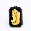 Fábrica atacado Hetian jade pixiu pingente estilo nacional ouro incrustado jade colar pingente dos homens drenagem ao vivo presentes de jóias