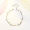 Versión coreana de pulsera de cristal azul con jitter plateado para mujer, moda creativa, pulsera de rayo de diamante, personalidad simple