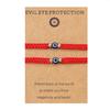 Joyería transfronteriza Amazon para Europa y Estados Unidos personalidad ojo turco azul diablo nudo plano pulsera tejida cuerda de mano roja