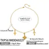 Cadena Geométric Corazón Exagerado Clavícula Acero Inoxidable Zirconio Collar Colgante Gota Aceite Sol Pulsera Set de Joyería para Mujer