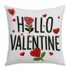 Funda de Cojín con Estampado 2D Anti-Bordado para Sofá de Sala de Estar del Día de San Valentín con Estampado de Letras, Modelo de Estilo Nórdico Simple Decoración de Habitación