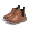 Comercio Exterior Botas Nuevas para Niños Botas de Cuero de Moda para Niños y Niñas Suela Gruesa Antideslizante Botas Martin que Aumentan la Altura Zapatos para Niños