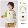 Camiseta de Manga Longa Dudu's Boys 100% Algodão, Camiseta Básica Infantil de Outono, Roupa de Outono, Blusa para Meninas, Roupinhas de Bebê