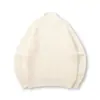 Chaqueta de Suéter Tejido para Hombre, Nuevo Estilo Otoño e Invierno, Marca de Alta Gama de Moda, Top Sencillo de Cuello Alto, Suéter Casual Holgado