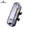 Luz de bicicleta carga USB luz trasera roja Blanca azul luz trasera bicolor luz de advertencia de seguridad para bicicleta de montaña accesorios de luz para montar