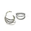Venta caliente transfronteriza titanio puro dos anillos circonita aro para la nariz pendientes anillo universal clavo de nariz clavo de oreja clavo de cartílago