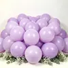 Decoración de globos morado macarrón de 5 pulgadas 10 pulgadas 12 pulgadas 18 pulgadas Globos redondos de látex morado metálico engrosados