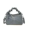 Bolsa Almofada Jeans Estilo Coreano, Nova Bolsa Baguete Versátil e Fashion, Bolsa de Ombro Transversal Jeans Tendência, Transfronteiriça