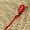 Chaveiro Pingente de Corda Trançada à Mão Fivela de Latão Lanyard de Nó Plano Semi-acabado 72 Fio de Jade Fivela de Suspensão Fabricantes Atacado