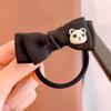 Reloj del Día Nacional Bobina de Teléfono Panda Pasador para el Cabello Infantil Trenzas Artefacto Perezoso Cuerda para el Cabello Trenzado Anillos para el Cabello con Lazo de Panda