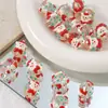 Série de Natal Mais Vendida Através das Fronteiras Contas Redondas com Gotejamento de Óleo Contas de Vidro Feitas à Mão Acessórios para Colar Pulseira Feitos à Mão DIY