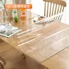 Mantel Transparente de Vidrio Suave, Salvamanteles de Mesa de Comedor de Lujo de Alta Gama, Impermeable, Resistente al Aceite, Lavable, Mantel para Mesa de Centro Rectangular al por Mayor
