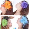 Nueva Moda Flor Grande Tela Accesorios para el Cabello Flor de Peonía para la Cabeza Headdress para Baile Cuadrado Pasador Diadema con Flor para Niños