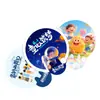 Ventilador de Disco Refletivo Ventilador Dobrável Personalizado Ventilador Promocional Feito Sob Medida Ventilador Redondo Portátil Personalizado de Poliéster com Logo