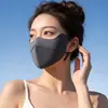 Mascarilla de Verano Sin Costuras con Protección Solar para Mujeres Atractivas, Logo Personalizable, Protección Ocular, Mascarilla Transpirable de Seda Helada para Viajes al Aire Libre