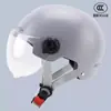 Casco certificado 3C para hombre y mujer, casco eléctrico para coche de batería, protección solar de verano, medio casco, casco de verano para mujer, universal para las cuatro estaciones