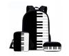 Temporada de Apertura 2023 Nueva Mochila para Estudiantes Universitarios Transfronterizos Mochila de Tres Piezas Piano Tela Oxford