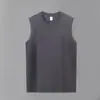 Chal pesado para hombre, top sin mangas estilo americano, estilo deportivo transfronterizo 2025, corte holgado, talla grande, cuello redondo, camiseta sin mangas, verano