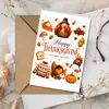 Tarjetas de felicitación de Acción de Gracias de compra directa transfronteriza con motivos de pavo y calabaza, bendiciones navideñas, tarjetas de sobre creativas, lindas y divertidas
