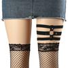 Bambu como vestuário fornecimento transfronteiriço de uma geração de alça de cabelo punk rebite preto alça feminina anel de perna