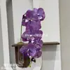 Orquídea Phalaenopsis Artificial com 7 Flores, Decoração de Parede Pendente em Borracha Macia, Orquídea Decorativa Impressa em 3D de Alta Qualidade para Decorações de Casamento
