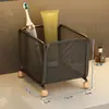 Estilo Ins suporte de pincel de maquiagem de ferro forjado barril para pente alto rack de armazenamento suporte de caneta para mesa de estudante criativo