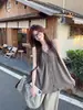 Foto Real~Conjunto de Moda Coreana Estilo Relaxado para Mulheres Verão 2026 Novo Conjunto de Regata com Decote V e Calça Wide Leg