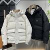 Chaqueta de Invierno para Hombre Blanca de Plumón de Pato Espesa Lavable a Mano Estilo Coreano Popular Cachorro Guapo Cálido Parte Superior Lavable a Mano
